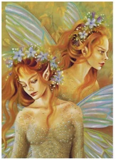 SPRING FAIRIES SISTERS ART POSTER 8.5 x 11 ART GIFT HOME DECOR BEDROOM FANTASY