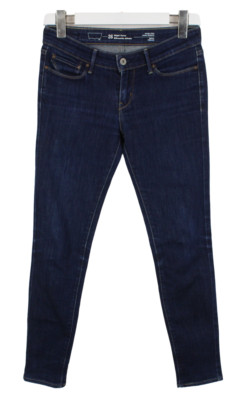 LEVI'S Slight Curve Modern Rise Skinny Jeans Women's W26/L32 Dark Zip Whiskers