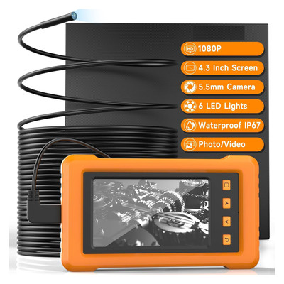 KZYEE Industrie Endoskope 5.5mm Durchmesser 1080P HD Inspektionskamera 16.4ft