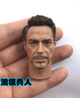 1/6 Tony Stark Iron Man Head Sculpt For 12" PHICEN Hot Toys Male SHIP FROM USA