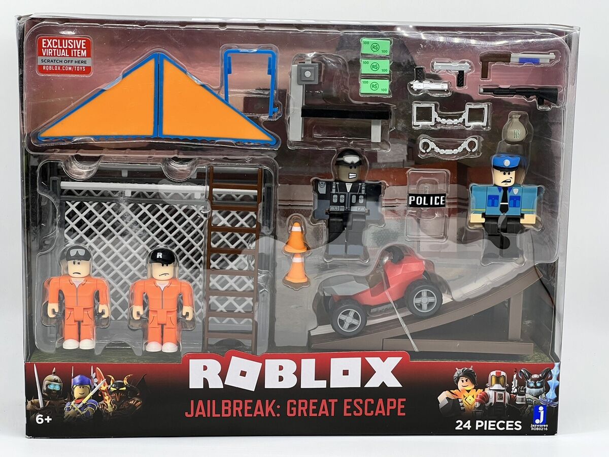 Pack Action Figure Jailbreak: Roblox Great Escape 24 Peças - Sunny