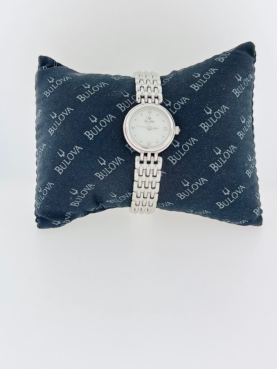Classic Ladies Bulova Diamond Watch With Mother Of Pearl  display picture 2