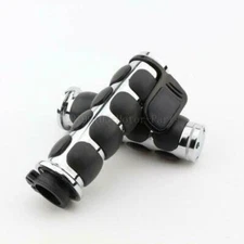 Chrome Handlebar 1" Hand Grips For Harley Davidson Road Street Glide FLH Touring