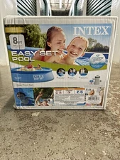 Intex 8ft x 24in Easy Set Round Inflatable Swimming Pool w/ Filter Pump IN HAND