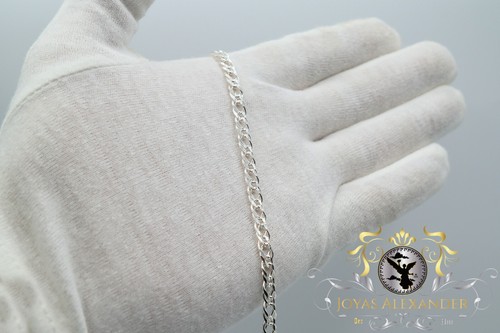 Collar Cadena Rombo Doble Eslabón Plata de México - Imagen 2 de 8