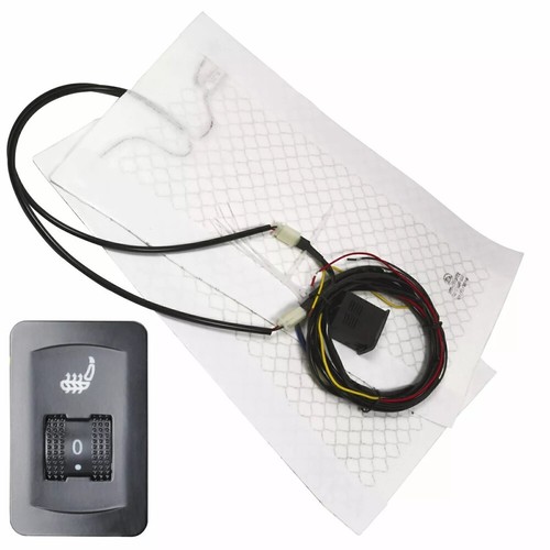 seats carbon Fiber Heated Seat Heater Pad Kit Car Cushion Switch 12V Universal .