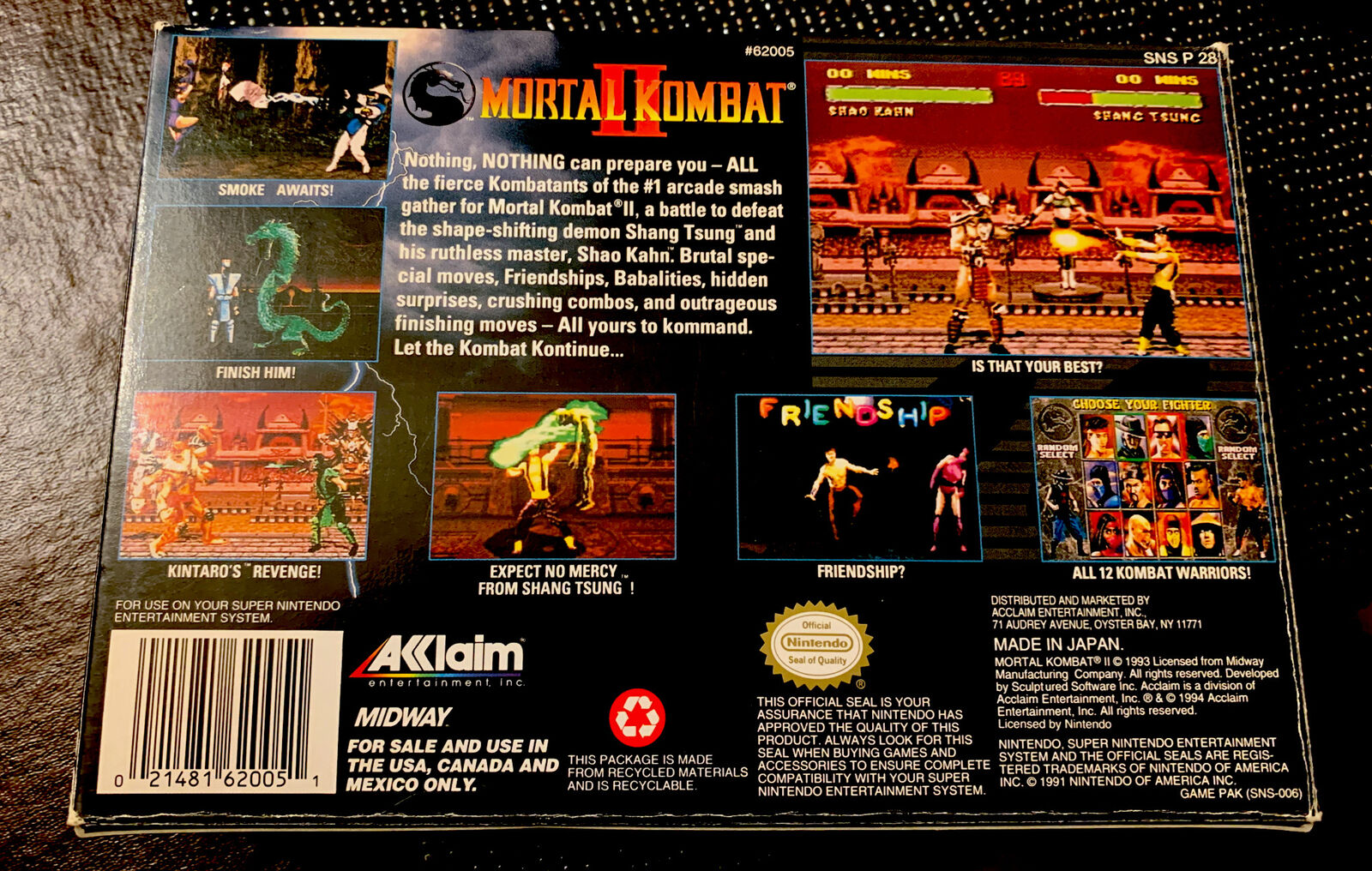 Mortal Kombat II : Acclaim/Midway/Probe : Free Borrow & Streaming