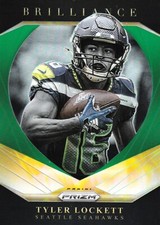 2020 Panini Prizm Football Brilliance Green Parallel Tyler Lockett #17
