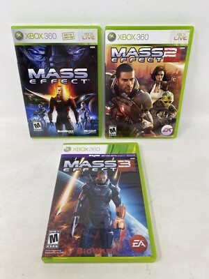  Mass Effect 1 2 3 Complete Trilogy  Microsoft XBox 360 USED Video Games