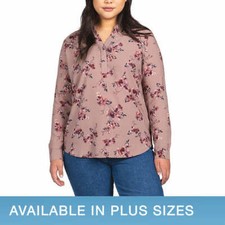 Hilary Radley Floral Long Sleeve Blouse Women's C42