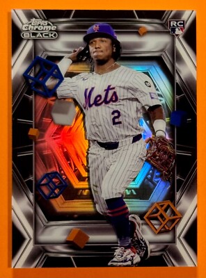 2025 Topps Chrome Black Depth of Darkness DOD-3 Luisangel Acuna Mets RC