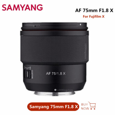 Samyang AF 75mm F1.8 X Lens Auto Focus Lens For Fuji X Mount X-T3 X-T4 X-T10/20