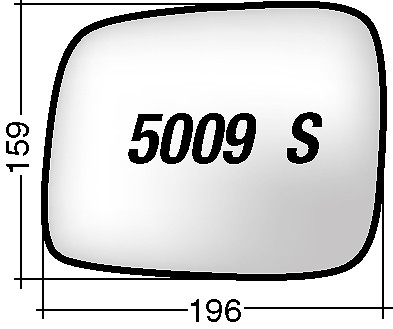 Piastra SPECCHIO RETROVISORE DESTRO DX VOLKSWAGEN TRANSPORTER (montato orizzonta