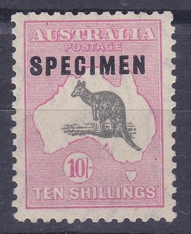 K389 Australia 1932 Large special price 10 - Grey & Portland Mall wmk Pink C of Mint Kangaroo. A