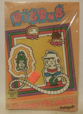 New Dig Dug Atari Home Computer 48k Vintage Game RARE Cassette and Disc ...