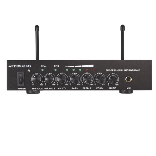 UHF Mikrofon Set Zweikanal Bluetooth 5.0 Wireless Microphone für Party Karaoke - Afbeelding 15 van 17