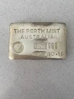 10.16oz Silver Bar Perth Mint 999 pure Vintage 1980's