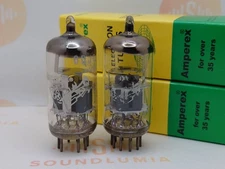 Amperex ECC88 6DJ8 Bugle Boy O-Getter Matched Pair - Heerlen 1966 - Near NOS