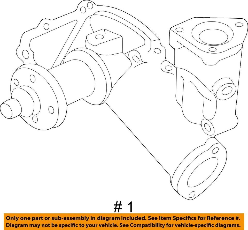 Bomba de refrigerante de agua reconstruible 7,3 L 8-445 diésel para camioneta Ford E350 98-03 762658 Foto 4 de 4