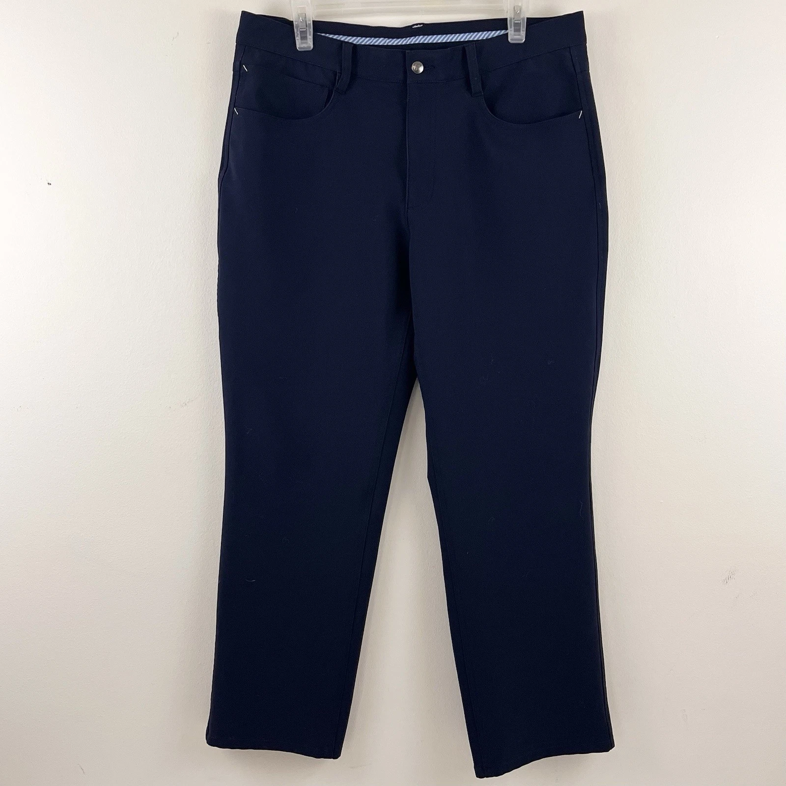 FootJoy 5 Pocket Performance Golf Pants Mens 34x27 Blue Stretch Wicking 24353
