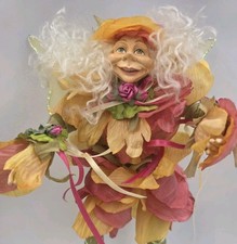 VTG Poseable Floral Elf Fairy Doll Arms Legs ...