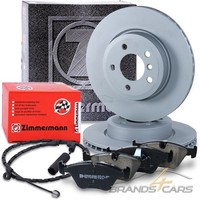Zimmermann Bremsscheiben Ø325 +BremsbelÄGe +Warnkontakt Vorne FÜR BMW X3 E83