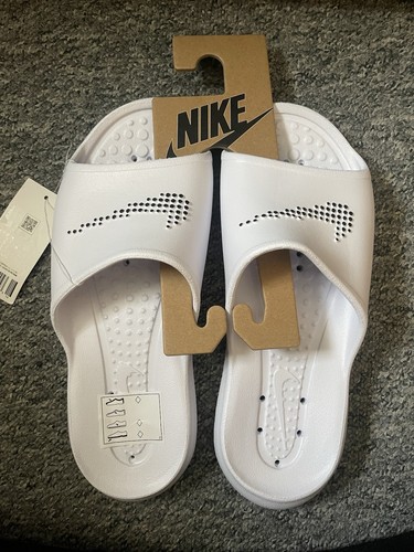 Nike Victori One Shower Slides weiß Sandalen rutschfest Gr. UK 6 - CZ5478 Unisex