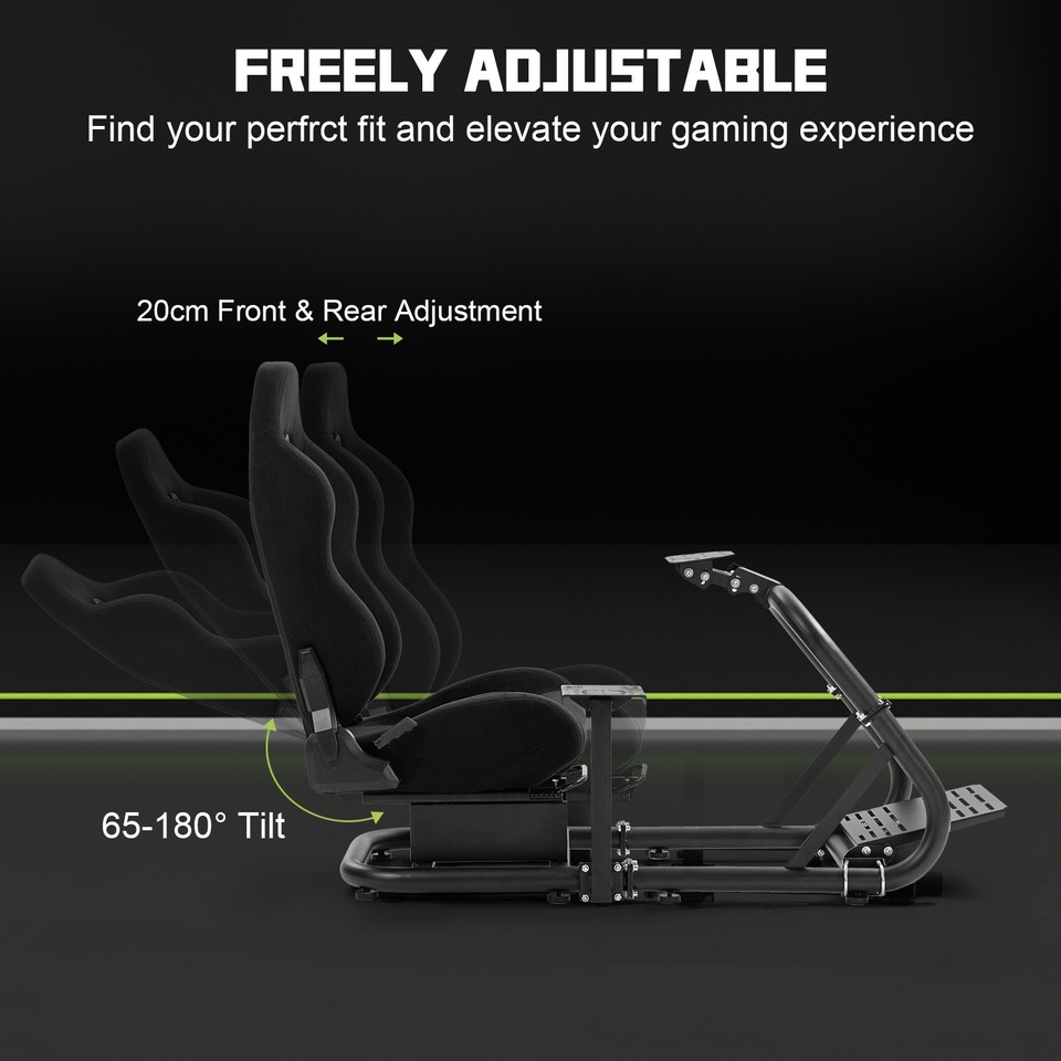 Hottoby Racing Simulator Cockpit with Black Seat Fits Logitech G29 ...