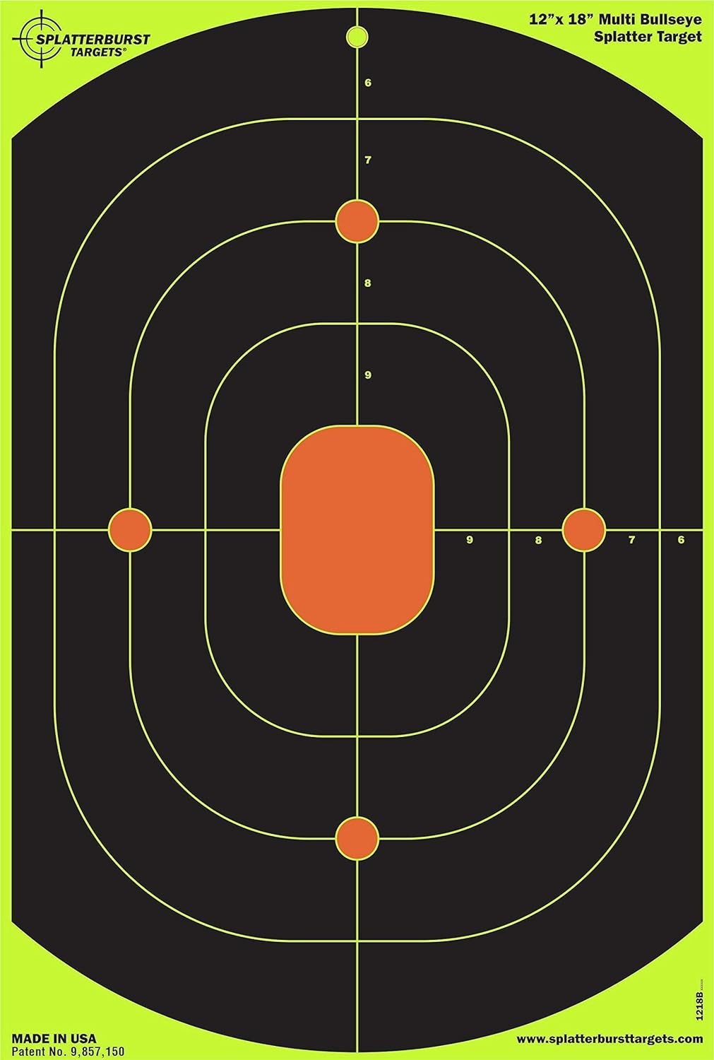 High Visibility 12 x 18 Inch Splatter Targets - Bright Yellow for Clear Shots