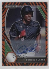 2021 Panini Prizm Draft Picks Tiger Stripes /25 Denzel Clarke #PDP127 Auto 09xd