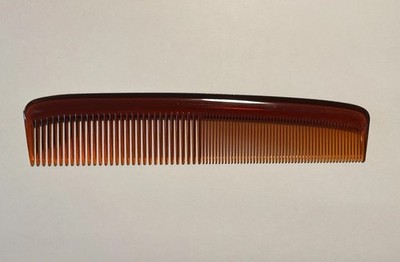 DuPont Nylon Clear Amber 9  Comb Model 360 USA Made NOS Vintage Barber Hair Tool