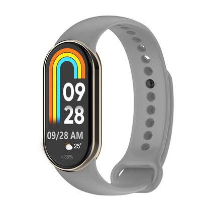 Ersatzarmband für Xiaomi Mi Band 9 y Mi Band 8, Farbe Grau, Silikon