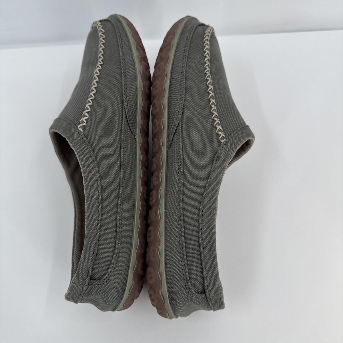 LL Bean Mountain Slipper Scuffs Men\'s Size 9 M Canvas‎ Green New Indoor Outdoor Men main image 4
