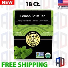 Buddha Teas Certified Organic Lemon Balm Tea 18 Tea Bags