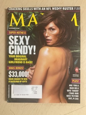 December 2005 Maxim #96 CINDY CRAWFORD Sexy Cover APRIL SCOTT + LAYLA KAYLEIGH