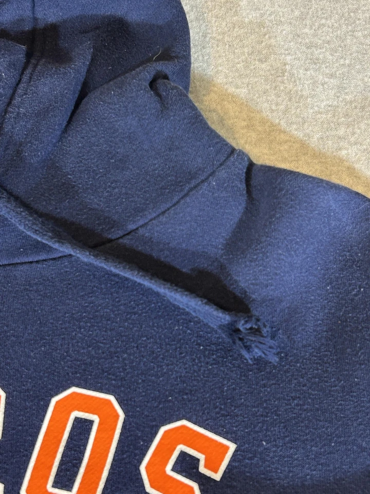 Houston Astros Hoodie Mens Large MLB Baseball Fleece Pullover Sweatshirt Blue - Image 4 of 4