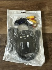 RCA to HDMI Converter, AV to HDMI Adapter for N64 Wii PS2 PS3 Xbox VHS VCR