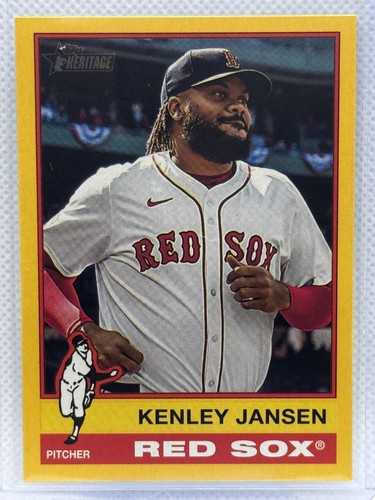 2025 Topps Heritage #325 Kenley Jansen Dark Yellow - 第 1/2 張圖片