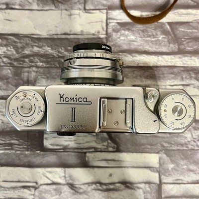 Konica II B-m Rangefinder 35mm Film Camera Hexar 45mm F3.5 Lens