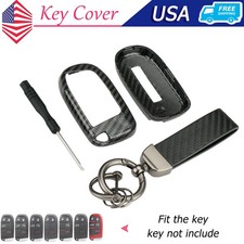 For Jeep Grand Cherokee 2014 - 2019 Carbon Fiber Key Fob Protective Case Cover