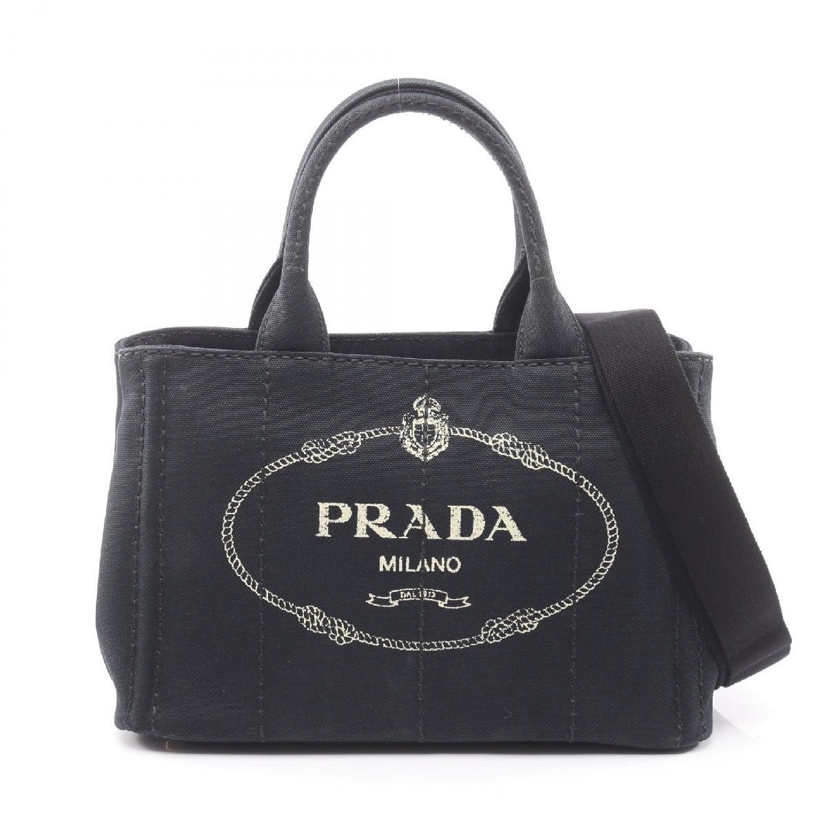 PRADA CANAPA Canvas Tote Bag Used Ladies from japan