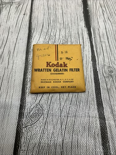 KODAK 2 ZOLL WRATTEN NR. B-58 GELFILTER
