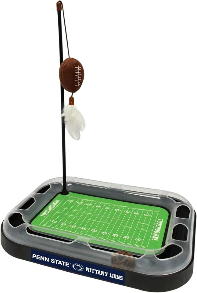 NCAA Cat Scratcher Football Field Toy – With Catnip, Feather & Interactive Ball - Image 4 of 4