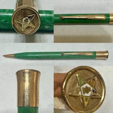 Vintage Order of the Eastern Star Masonic Sheaffer’s Jade Pencil 1920’s