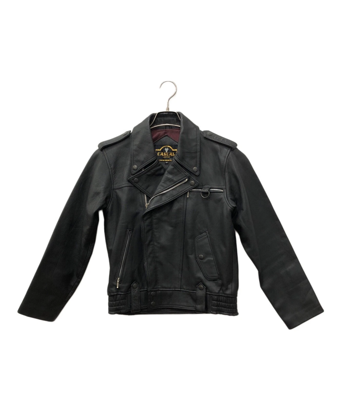 casual leather Leather Jacket Made in Japan Men's Size M Black image 1