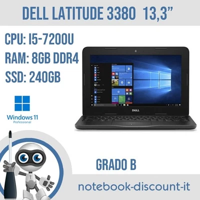Dell Latitude 3380 · i5-7200U · 8GB · 240GB