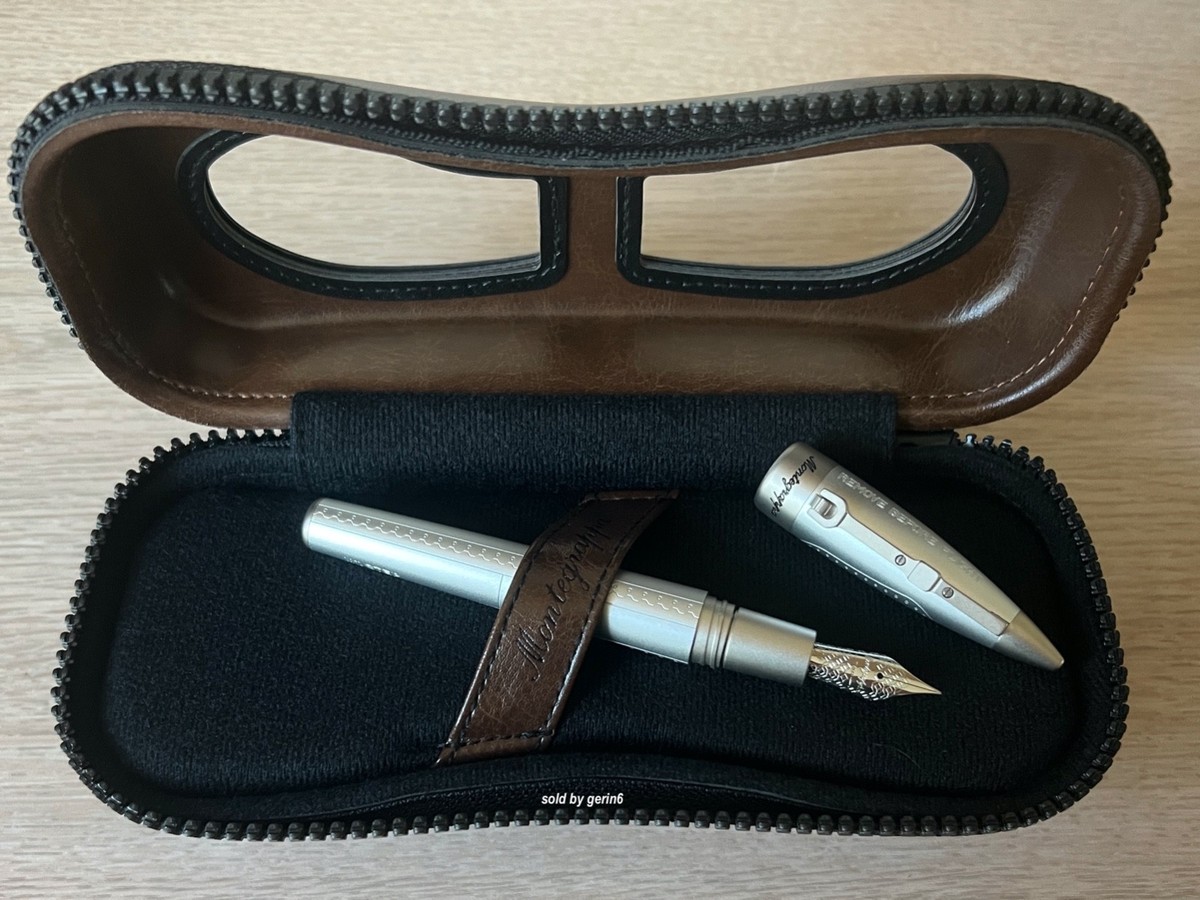 Montegrappa Flying Ace Aviator Silver Fountain Pen, Nib F