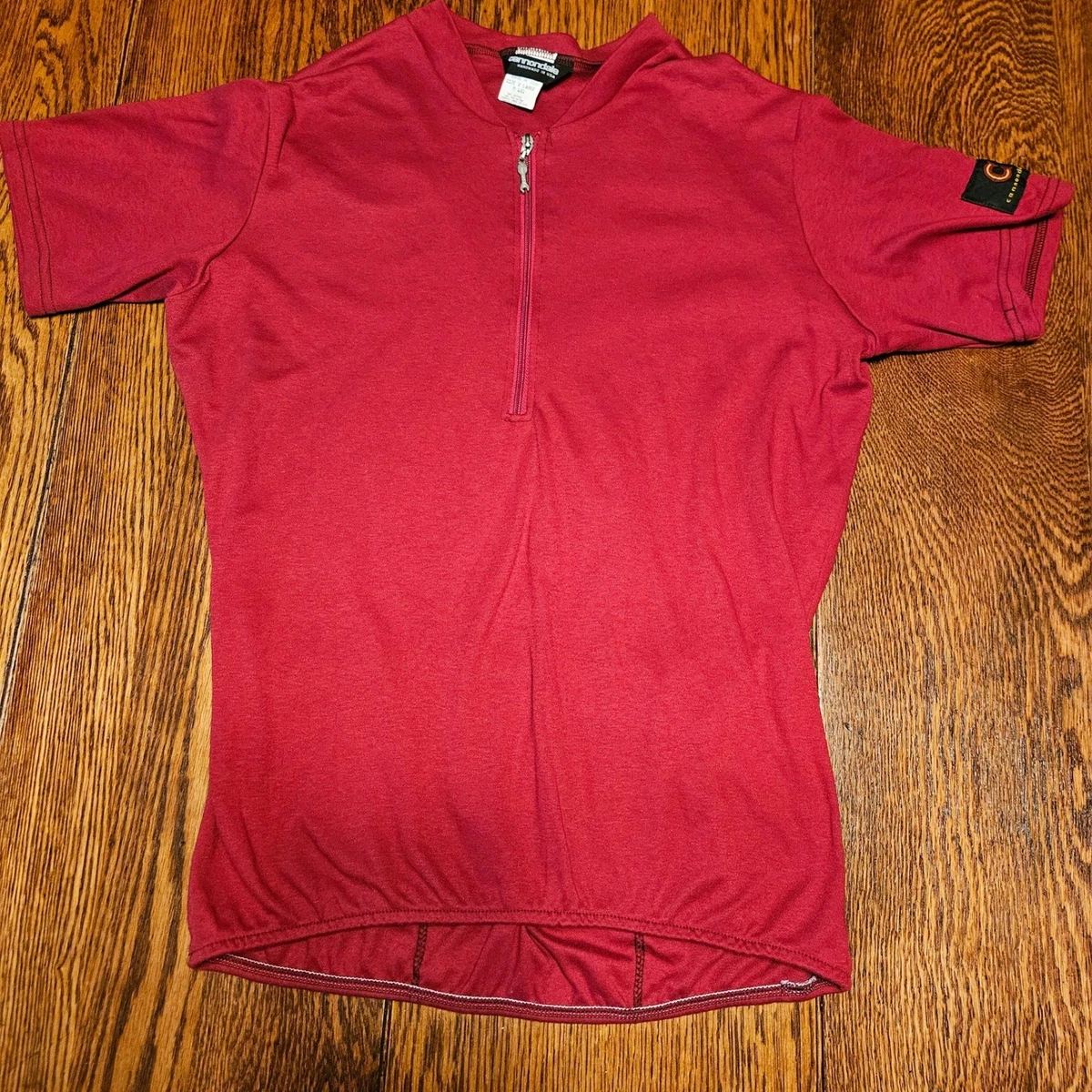 Maillot Cyclisme Vintage Cannondale Saeco XL Années 90 – Rouge, 3/4 Zip, Valli & Valli