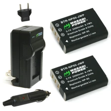Wasabi Power Battery (2-Pack) and Charger for Ricoh DB-90