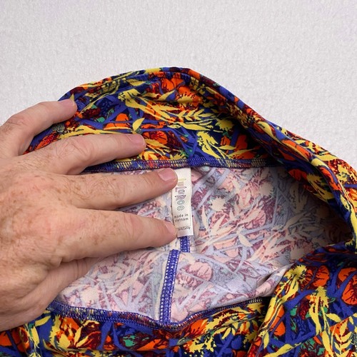 LuLaRoe TC Leggings Women’s New Blue Multicolor Botanical Foliage - 第 4/7 張圖片